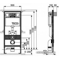 Унитаз подвесной Tece Base Kit 94_S 801