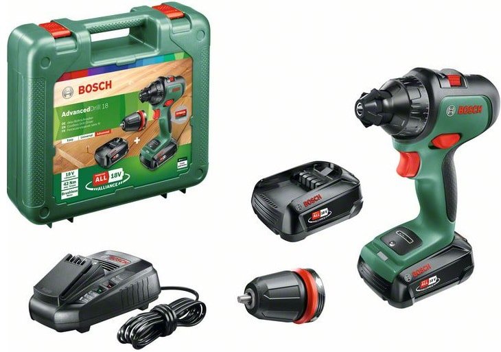 

Дрель-шуруповерт Bosch AdvancedDrill 18 06039B5006 (с 2-мя АКБ, кейс)