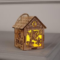 Елочная игрушка Luazon Lighting Домик со снежинками 6117284