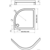 Душевой поддон Aquatek DPA-0000007 80x80 (без сифона)