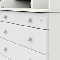 Детский комод Атон Мебель Maks ЛДСП 800/5 с органайзером (белый премиум/белый)