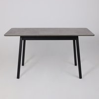 Кухонный стол Мамадома Tirk radial-110 раздвижной 110-142х70 (дымчатая керамика/черный)