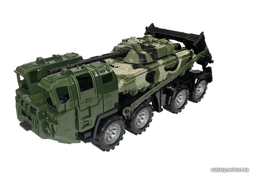 Грузовик Нордпласт Военный тягач Щит с танком 258/1 (хаки)
