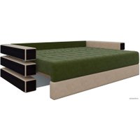 Диван Лига диванов Венеция 27965 (микровельвет, зеленый/бежевый)