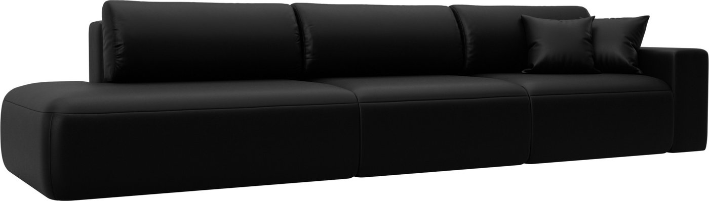 

Диван Лига диванов Лига-036 НПБ Модерн Лонг подлокотник справа 127692 (экокожа Grifon 18 черный)