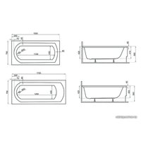 Ванна Polimat CLASSIC 150x70 с ножками