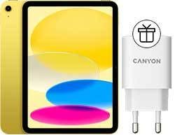 Планшет Apple iPad 10.9" 2022 64GB (желтый) + Canyon CNE-CHA20W02