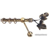 Карниз для штор Lm Decor Лист (антик, витая, 1.8м 25мм, 1 ряд)