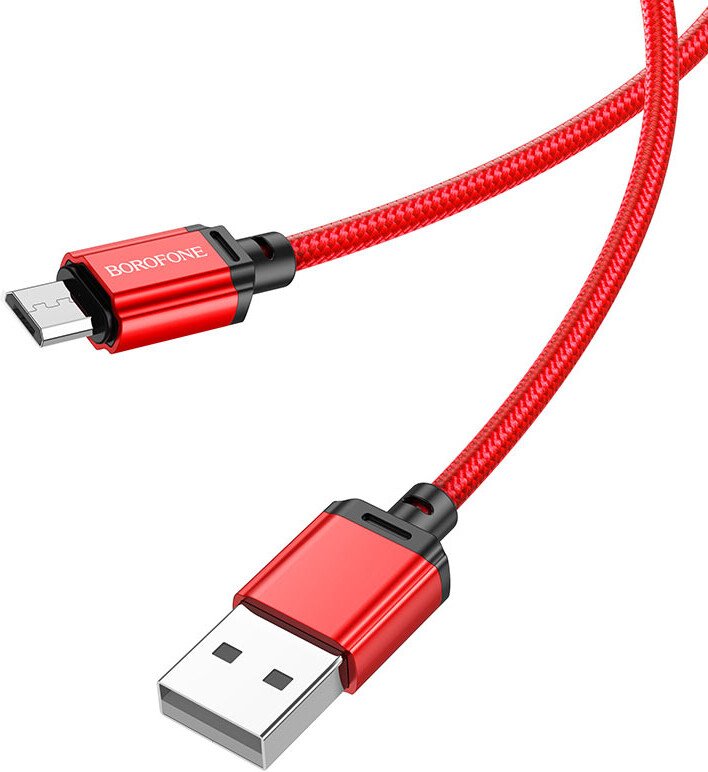 

Кабель Borofone BX87 USB Type-A - microUSB (1 м, красный)