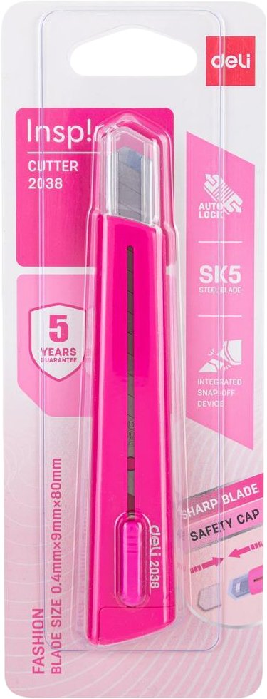 

Нож канцелярский Deli Inspire 2038 (розовый)