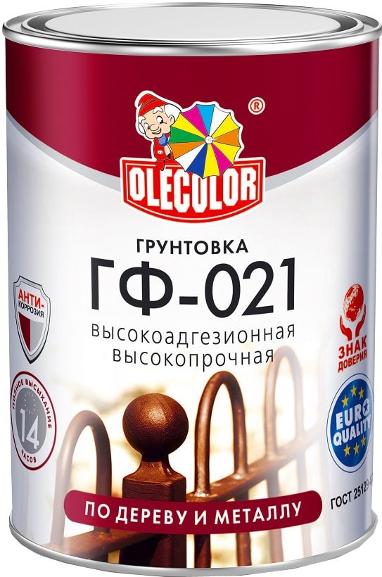 

Алкидная грунтовка Olecolor ГФ-021 2.2 кг (красно-коричневый)