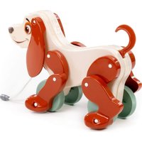 Игрушка-каталка Полесье Собака Боби 48701 (белый/коричневый)