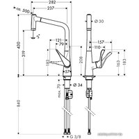 Смеситель Hansgrohe Metris 14820800