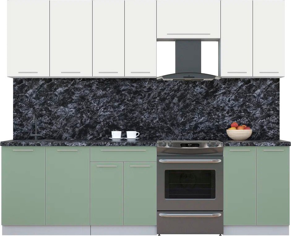 

Кухонный модуль Интерлиния Мила Пластик 2.6 А (зефирный/полынь/кастилло темный)