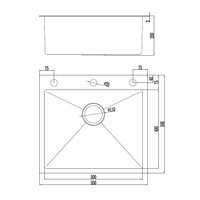 Кухонная мойка Futur FK 6050 Eco Embossing Pop-up Roll plus (Black Nano)