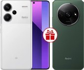 Redmi Note 13 Pro+ 5G 12GB/512GB с NFC международная версия (лунный белый) и Redmi A3 3GB/64GB (зеленый лес) по акции