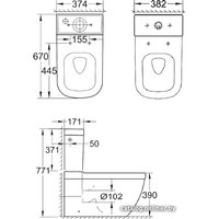 Унитаз напольный Grohe Euro 39462000