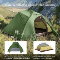 Треккинговая палатка Naturehike Cloud Up 3 Base (210T, зеленый)