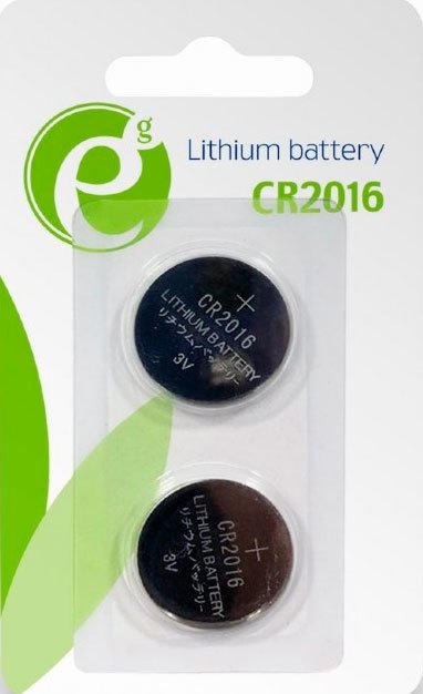 

Батарейка EnerGenie Lithium CR2016 2 шт. EG-BA-CR2016-01