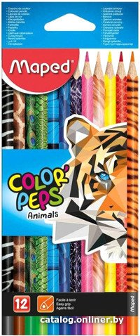 Набор цветных карандашей Maped Color Peps Animal 832212 (12 цв)