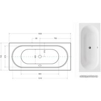 Ванна Besco Vitae 150х75