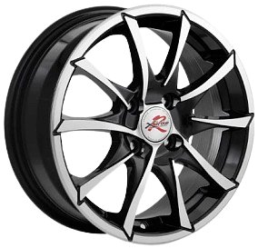 Литые диски X'trike R035 15x6 4x100мм DIA 60.1мм ET 50мм BK/FP