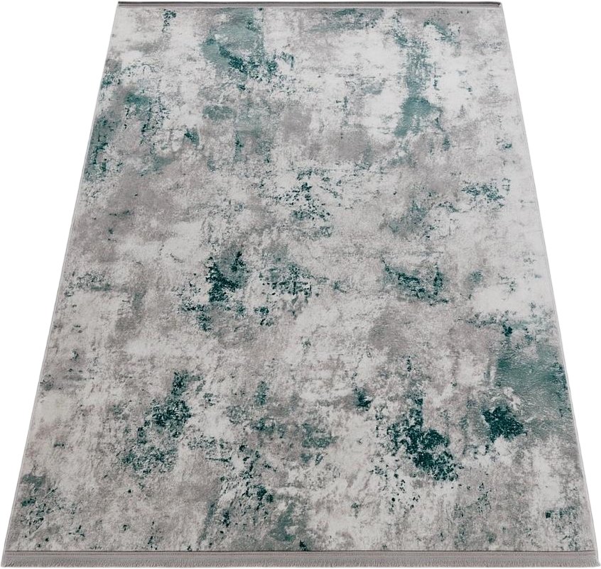 

Ковер для жилой комнаты Radjab Carpet Амаль Прямоугольник 0901A (1.5x2.5, Grey/D.Green)