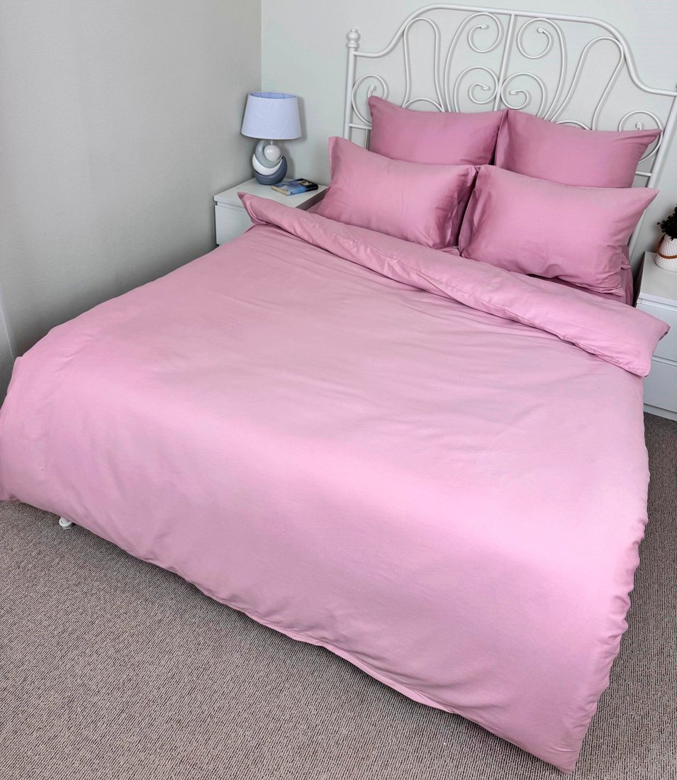 

2-спальный комплект постельного белья Реноме 2сп Темно-синяя коллекция OS-006 (сатин, пудрово-розовый)