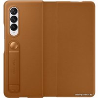 Чехол для телефона Samsung Leather Flip Cover для Samsung Galaxy Z Fold3 (коричневый)