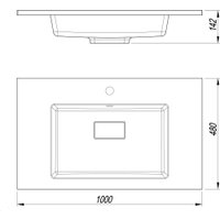 Symbolite Тумба под умывальник Лима 100 Line Plus 2 ящика + Line 100x48 (подвесная, белый матовый/жасмин)