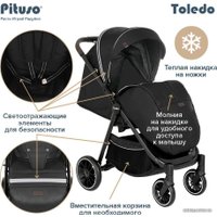 Коляска прогулочная «книга» Pituso Toledo EVA (черный)