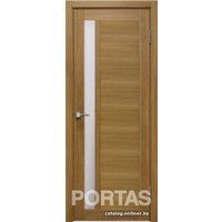 Межкомнатная дверь Portas S28 70x200 (орех карамель, стекло мателюкс матовое)