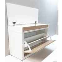 Тумба для обуви Анрат Элана 1к.80 белый+дуб сонома