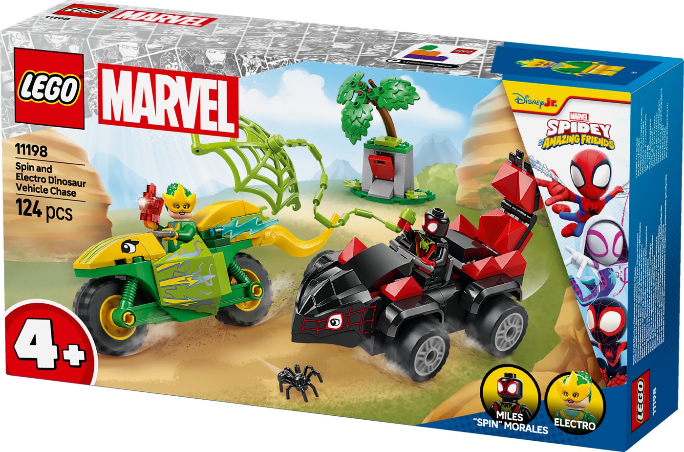 Конструктор LEGO Marvel Погоня Диногонщика Спина за Электро 11198