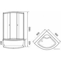 Душевой уголок Parly ZF90