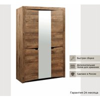 Шкаф распашной Олмеко Лючия 33.02 (кейптаун/венге/белый)