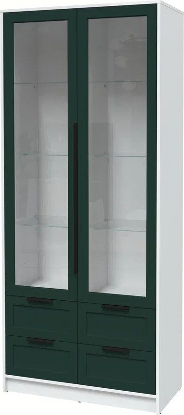 

Шкаф-витрина Интерлиния Концепт Тренд КТ-ШВ2 (белый платинум/изумруд)