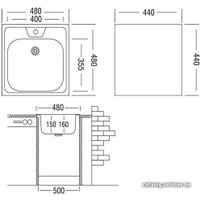 Кухонная мойка Ukinox Классика CLM480.480 ---4C 0C