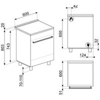 Кухонная плита Smeg C6IPXT2