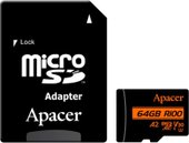 microSDXC AP64GMCSX10U8-R 64GB (с адаптером)