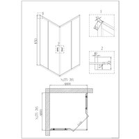 Душевой уголок Niagara NG-6888-08 80x80 (черный)
