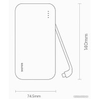 Внешний аккумулятор Solove W7 10000мAч (розовый)