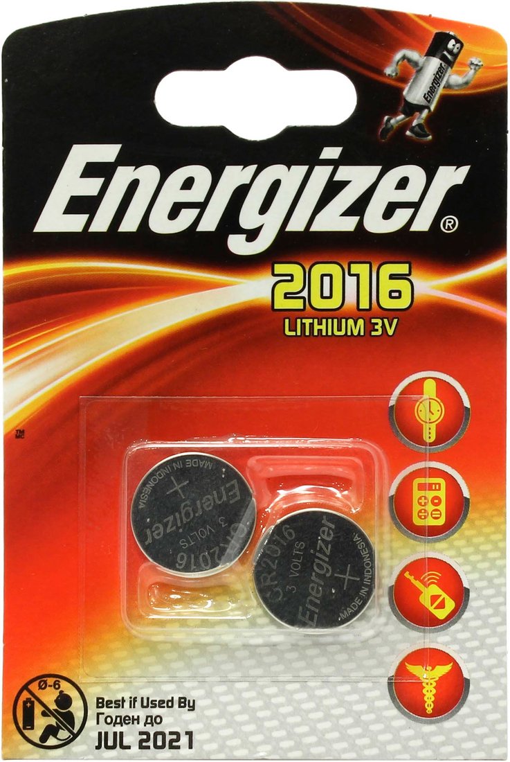 

Батарейка Energizer CR2016 2 шт.