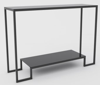 Hype Mebel Голд гласс 80x35 (черный/стекло черное)