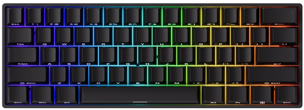 Клавиатура Monsgeek FUN60 Pro Wireless Shine-through PBT-SP Black (Akko Glare Magnetic, нет кириллицы)