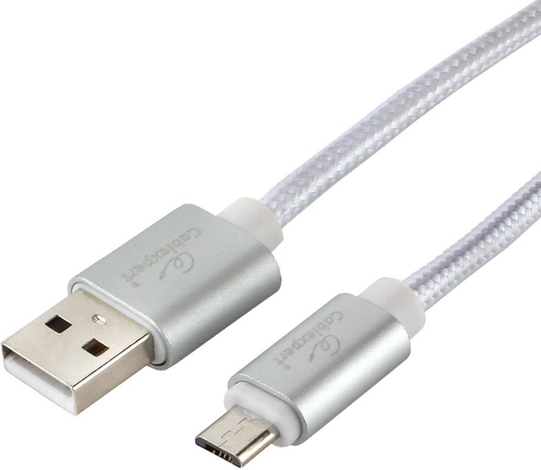 

Кабель Cablexpert USB Type-A - microUSB CC-U-mUSB02S-1.8M (1.8 м, серебристый)