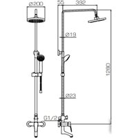 Душевая система  Bravat Eco F6 F6111147C-A