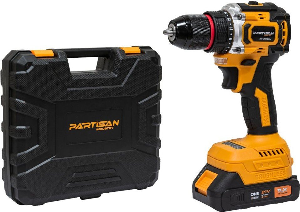 

Дрель-шуруповерт Partisan AD-2150BL (с 2-мя АКБ, кейс)