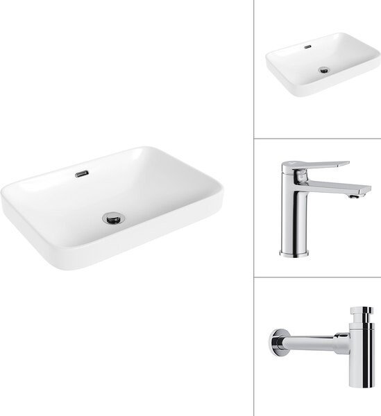 

Умывальник Lauter 21441A + Silk 21CK572С с сифоном 21635CH (хром)