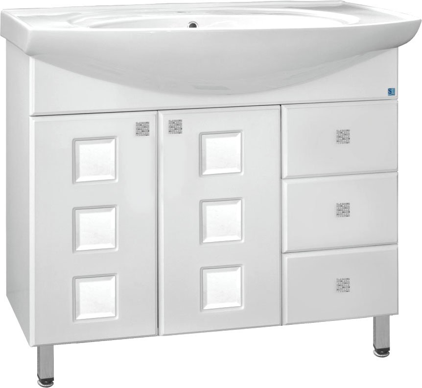 

Style Line Тумба под умывальник Крокус 100 3 ящика (для классической раковины)